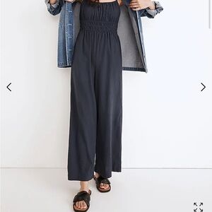 Linen-Blend Sophie Tank Wide-Leg Jumpsuit